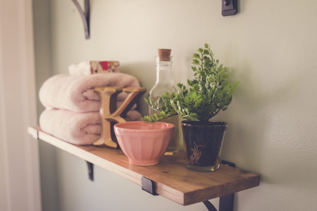 a farmhouse bathroom update